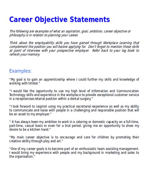 Resume Objective: 20+ Career Statement Examples .